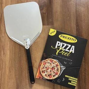 Silver Pizza Peel with Black Handle